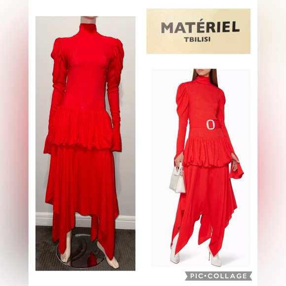 MATÉRIEL Tbilisi Dress Asymmetric Dress XS - Picture 1 of 15
